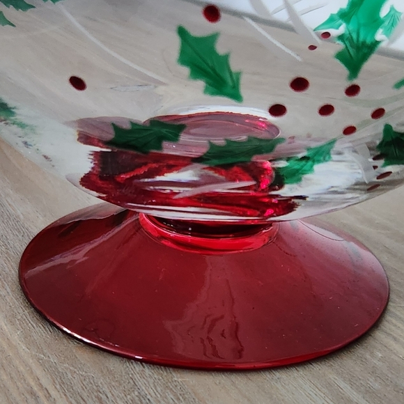🎄 Gorham Crystal Festive Holiday Bowl – 8.5”, With Box, Christmas Elegance - Picture 7 of 16